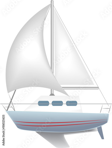 vector image of a boat.