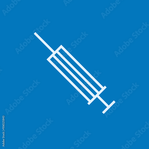 Syringe line icon.
