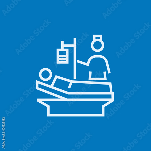 Nursing care line icon.