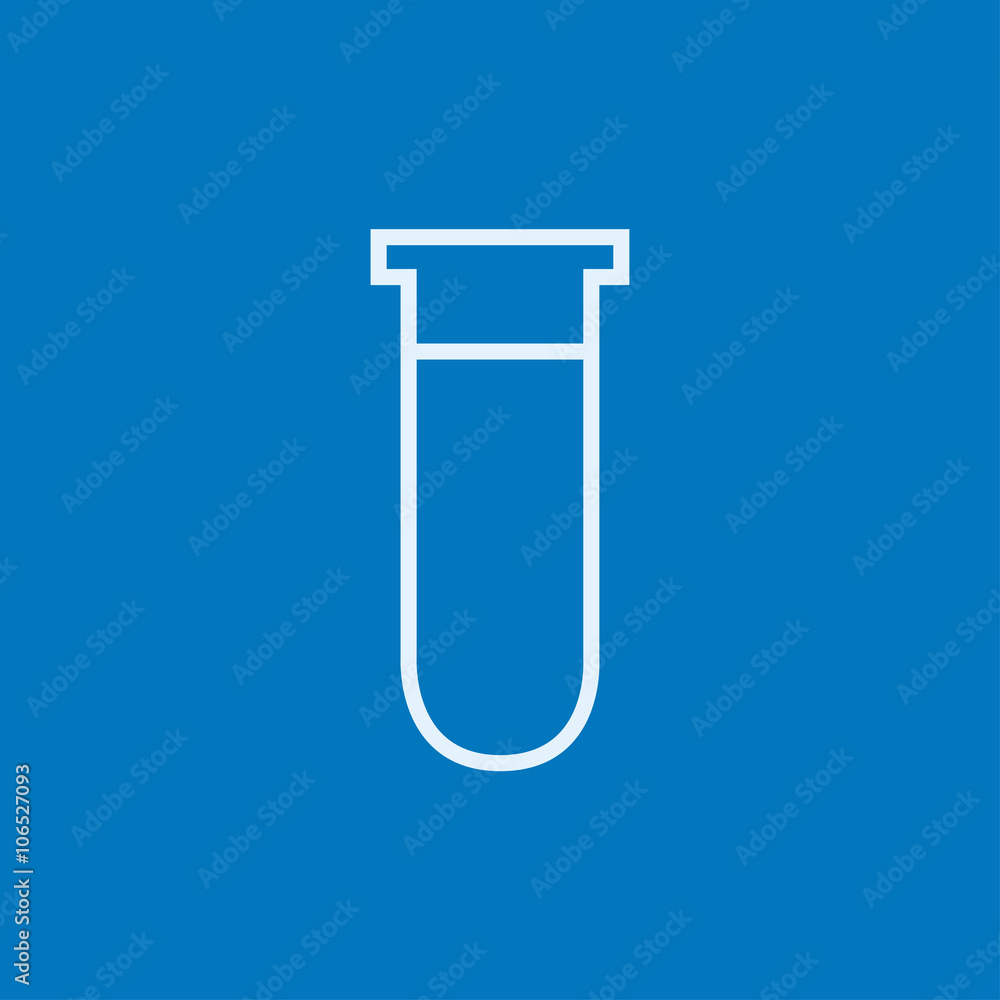 Test tube line icon. Test tube line icon.