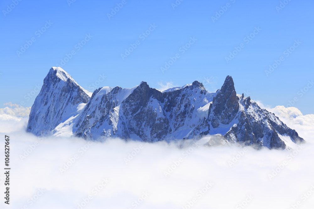Mont Blanc mountain peak