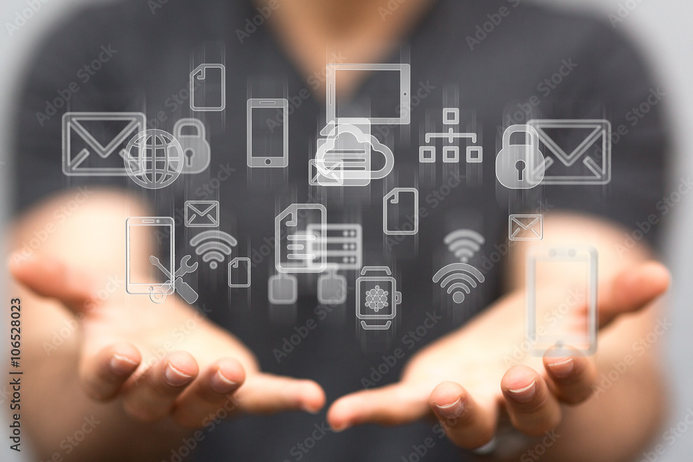 Naklejka premium cloud computing