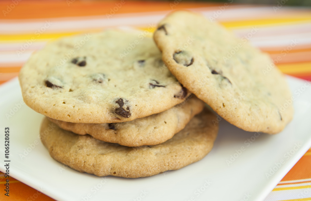Plate of Chocolate Chip Cookies Plate of Chocolate Chip Cookies