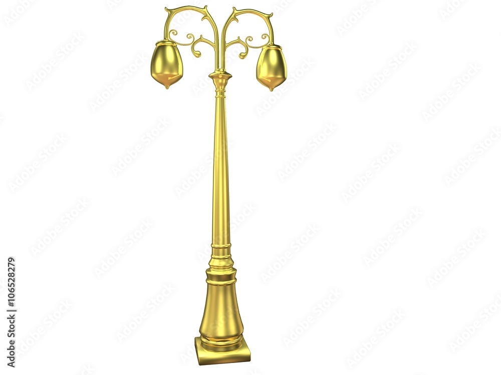 golden 3d object isolated on white golden 3d object isolated on white