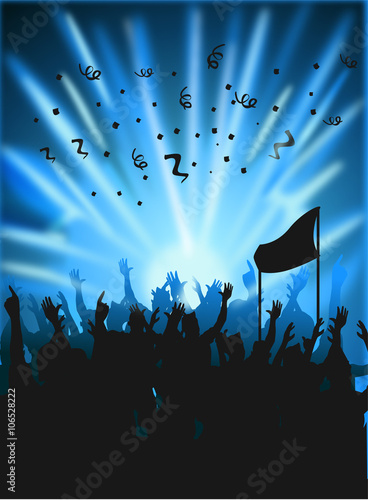 cheering crowd clipart