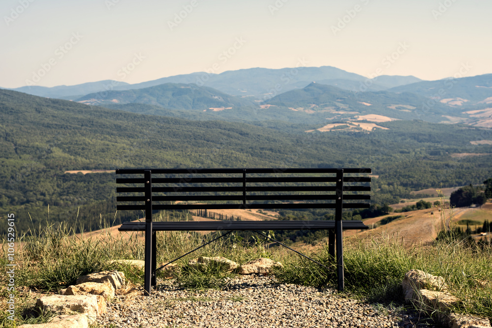 Bench on the hill