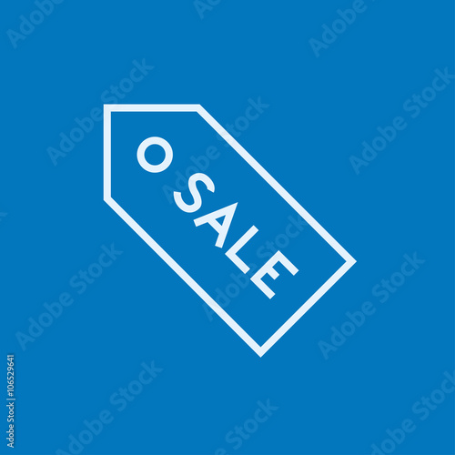 Sale tag line icon.