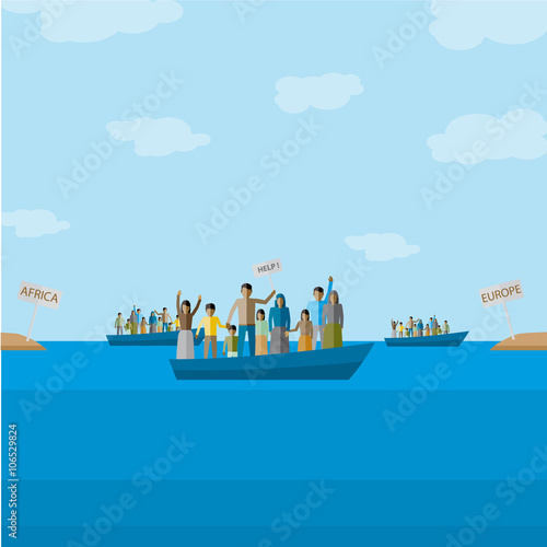 Refugees migration form Africa to Europe, Imigration political theme