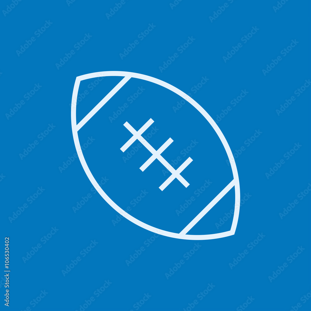 Rugby football ball line icon. Rugby football ball line icon.