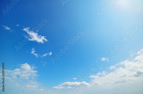cloudscape in blue and white