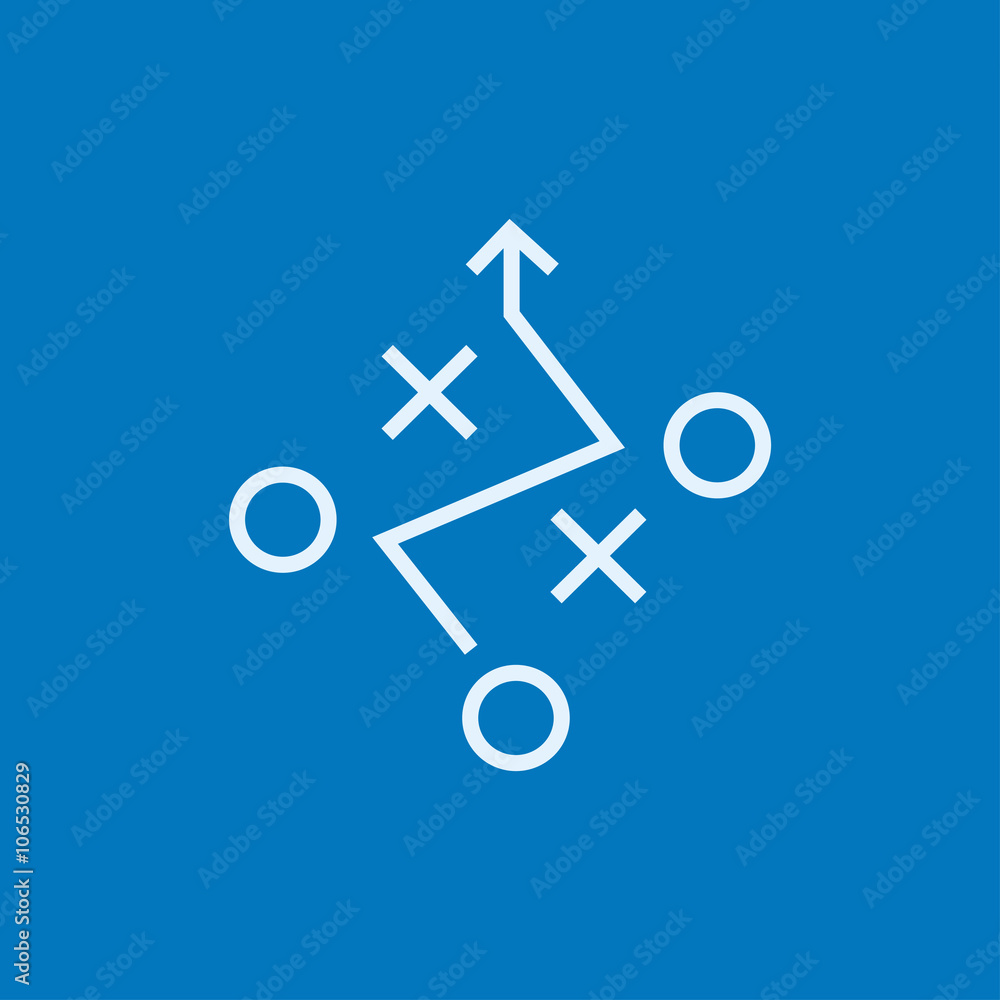 Tactical plan line icon. Tactical plan line icon.