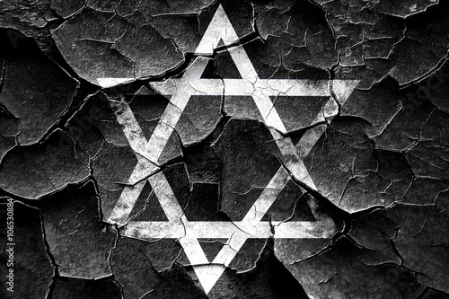 Grunge cracked Star of david