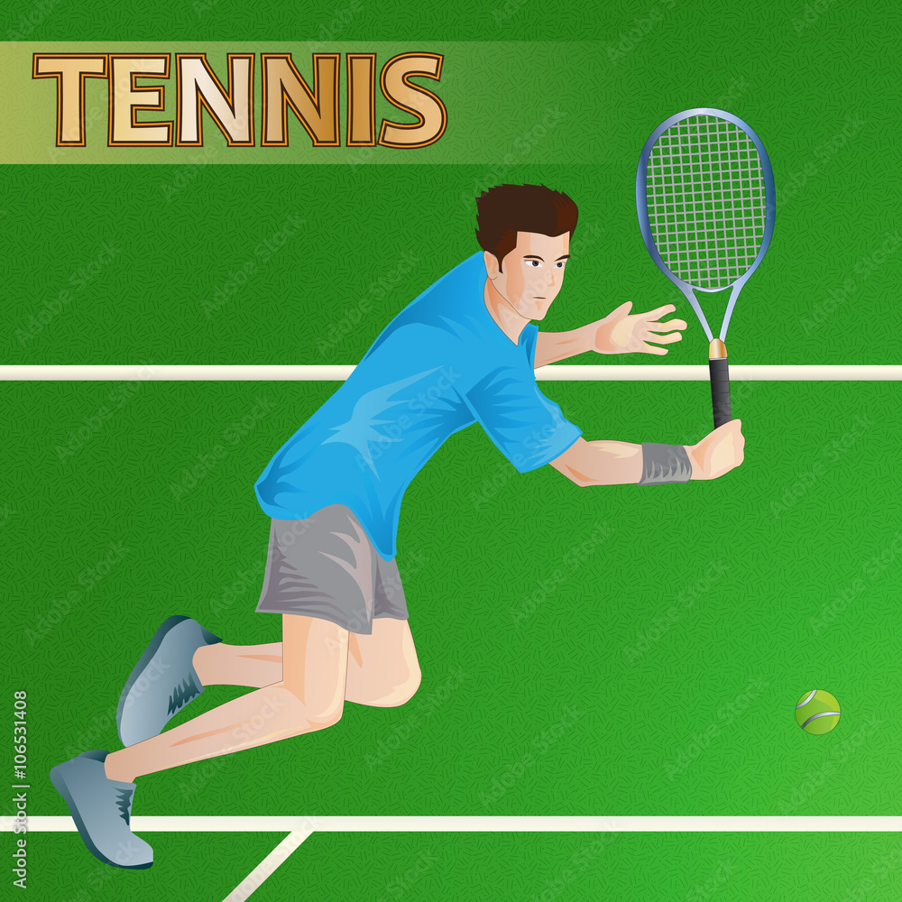 tennis player vector