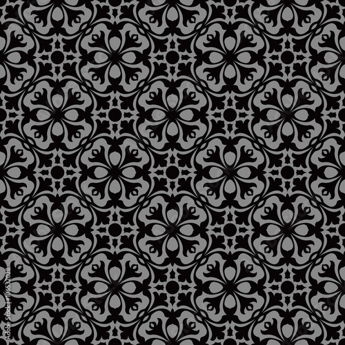 Elegant dark antique background image of round geometry flower kaleidoscope