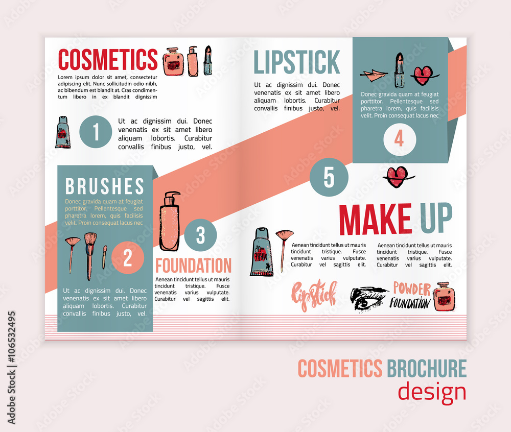 Vector Makeup Brochure Background
