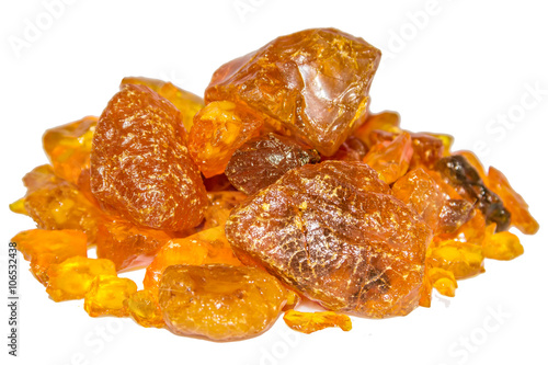 Pile rosin resin isolated white