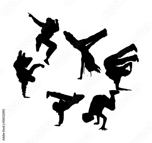 break dance silhouette