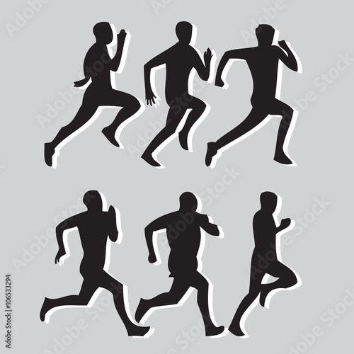 running people set vector © Dan Kosmayer