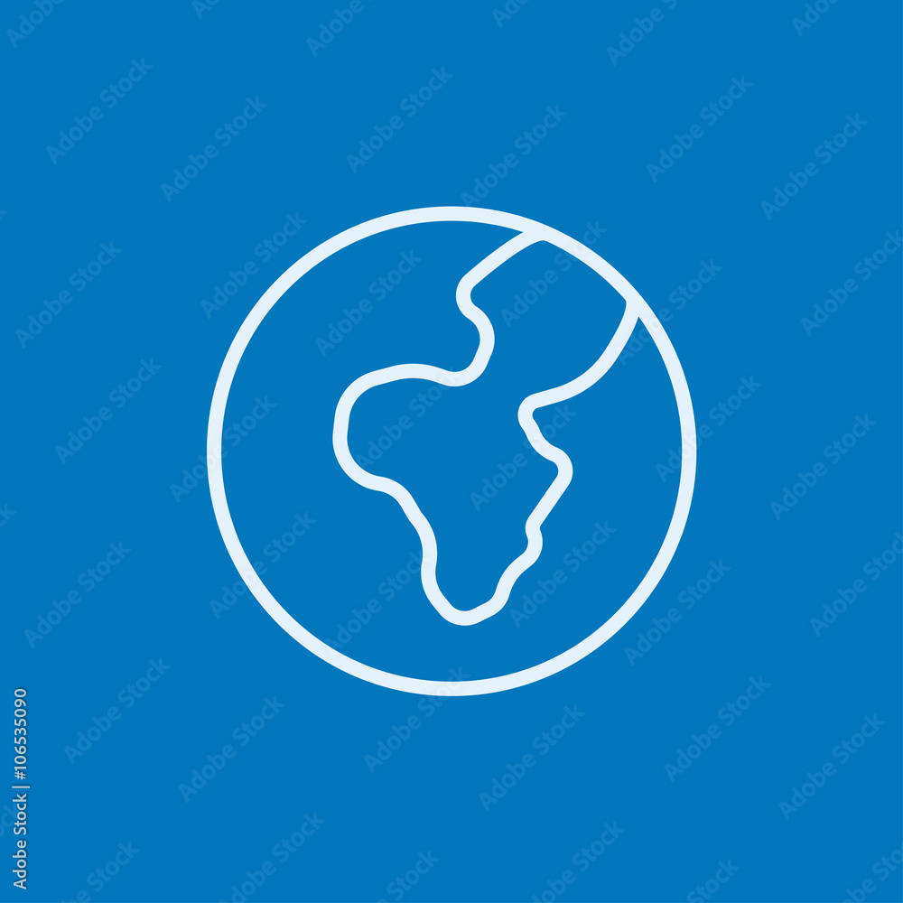Globe line icon. Globe line icon.