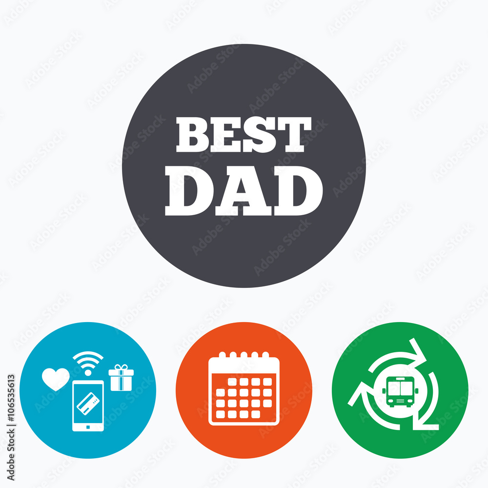 Best father sign icon. Award symbol. Best father sign icon. Award symbol.