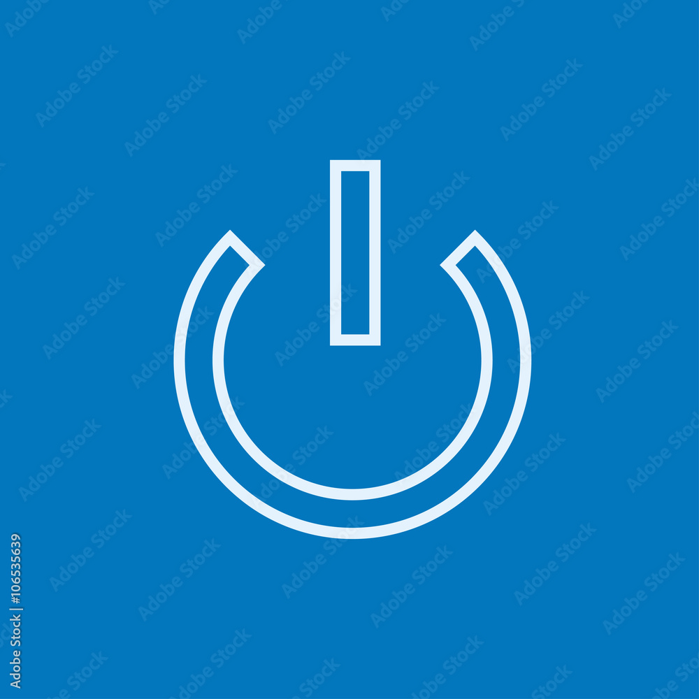 Power button line icon. Power button line icon.