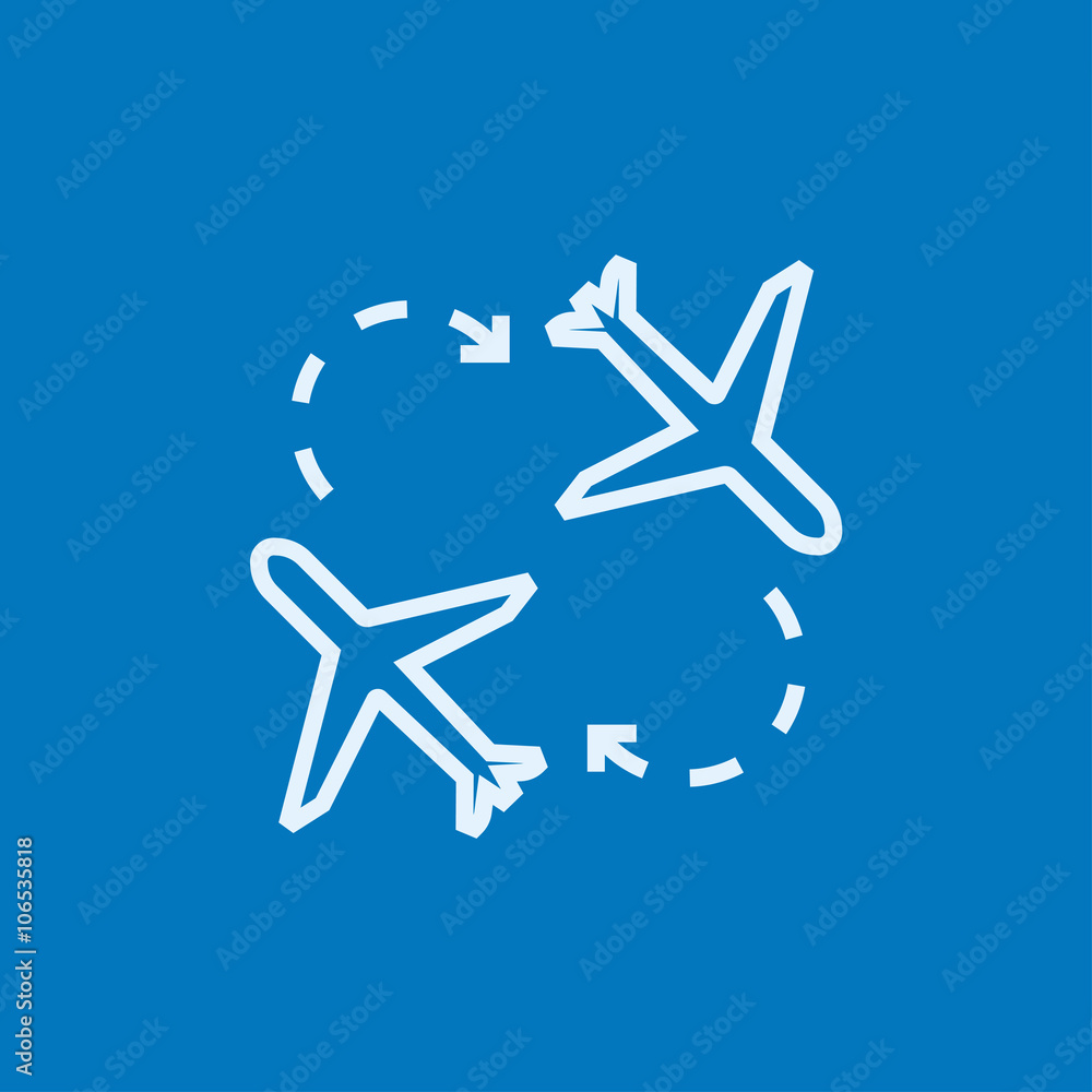 Airplanes line icon. Airplanes line icon.