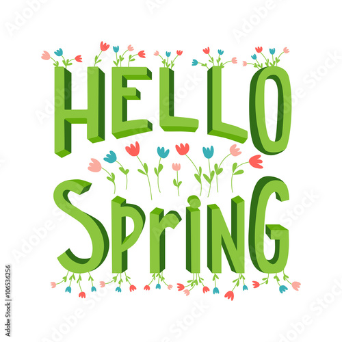 Cartoon spring lettering