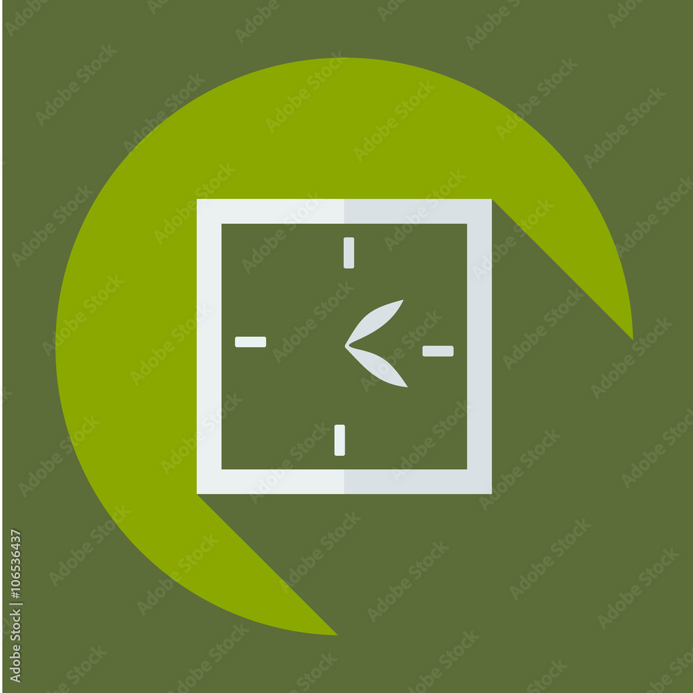 Icons in a flat style clock Icons in a flat style clock