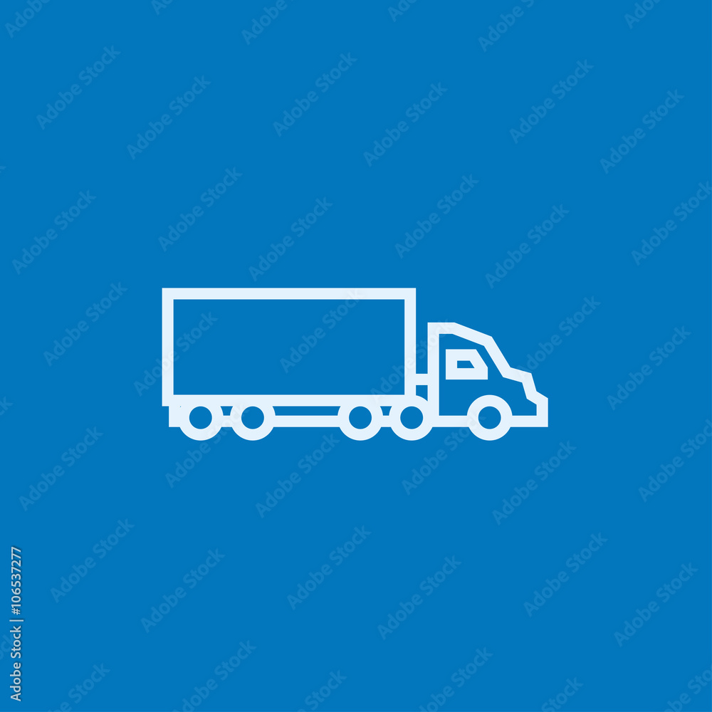 Delivery truck line icon. Delivery truck line icon.