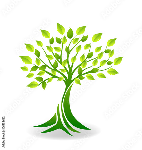 Ecology tree logo vector