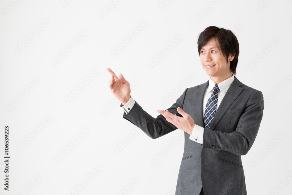 portrait of asian businessman on white background portrait of asian businessman on white background