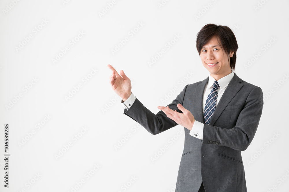 portrait of asian businessman on white background portrait of asian businessman on white background