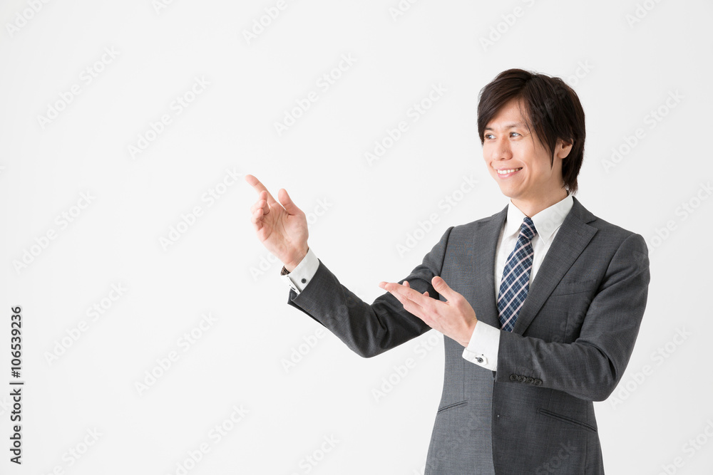 portrait of asian businessman on white background portrait of asian businessman on white background