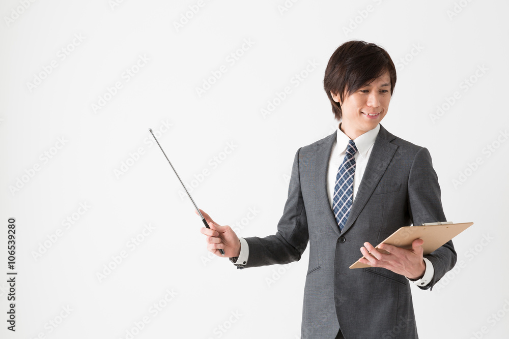 portrait of asian businessman on white background portrait of asian businessman on white background