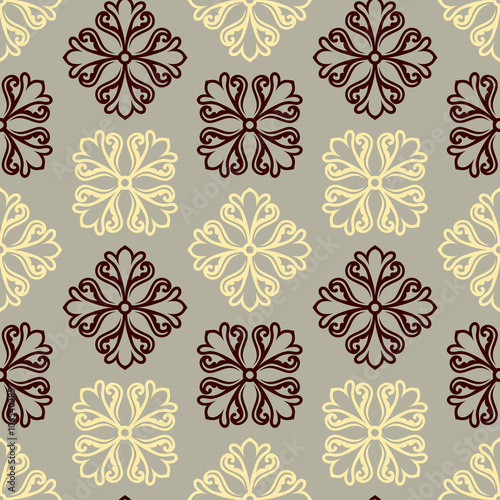 Abstract background, damask floral ornament
