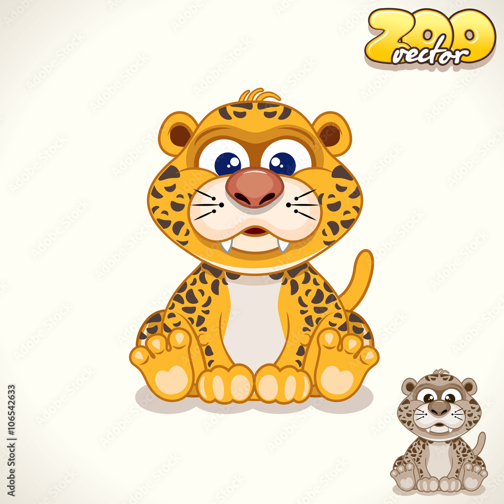 Cartoon Leopard. Vector Character Cartoon Leopard. Vector Character