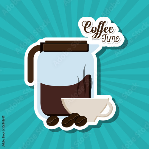 Coffee time design, Vector illustration