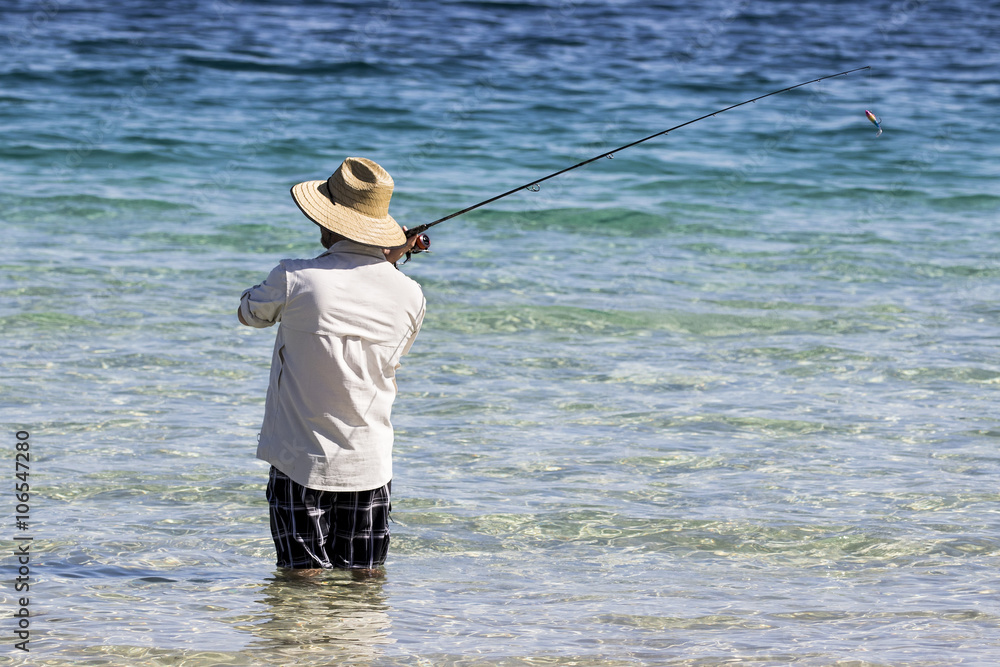 Recreational Fisherman, Port Stephens, Australia