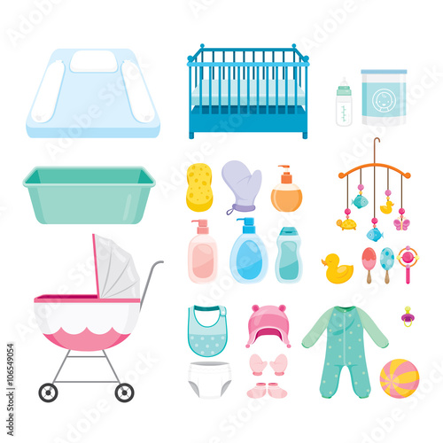 Baby Icons Set, Baby, Icons, Accessories, Objects, Infant