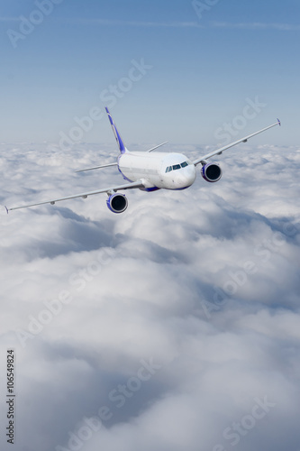 Airplane in the sky. Passenger Airliner. Aircraft