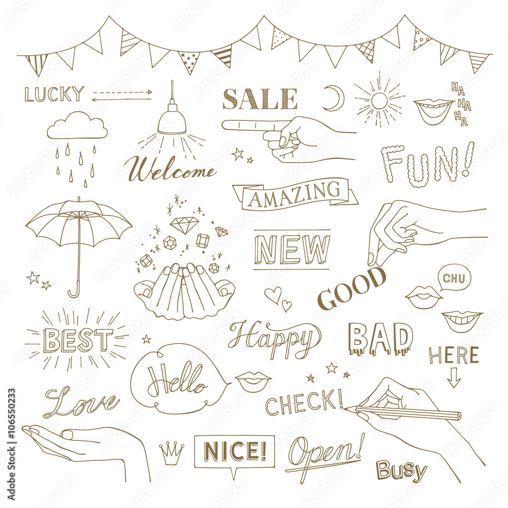 手書き イラスト 文字 Stock ベクター Adobe Stock