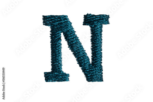 Wallpaper Mural Embroidery Designs alphabet N isolated on white background Torontodigital.ca