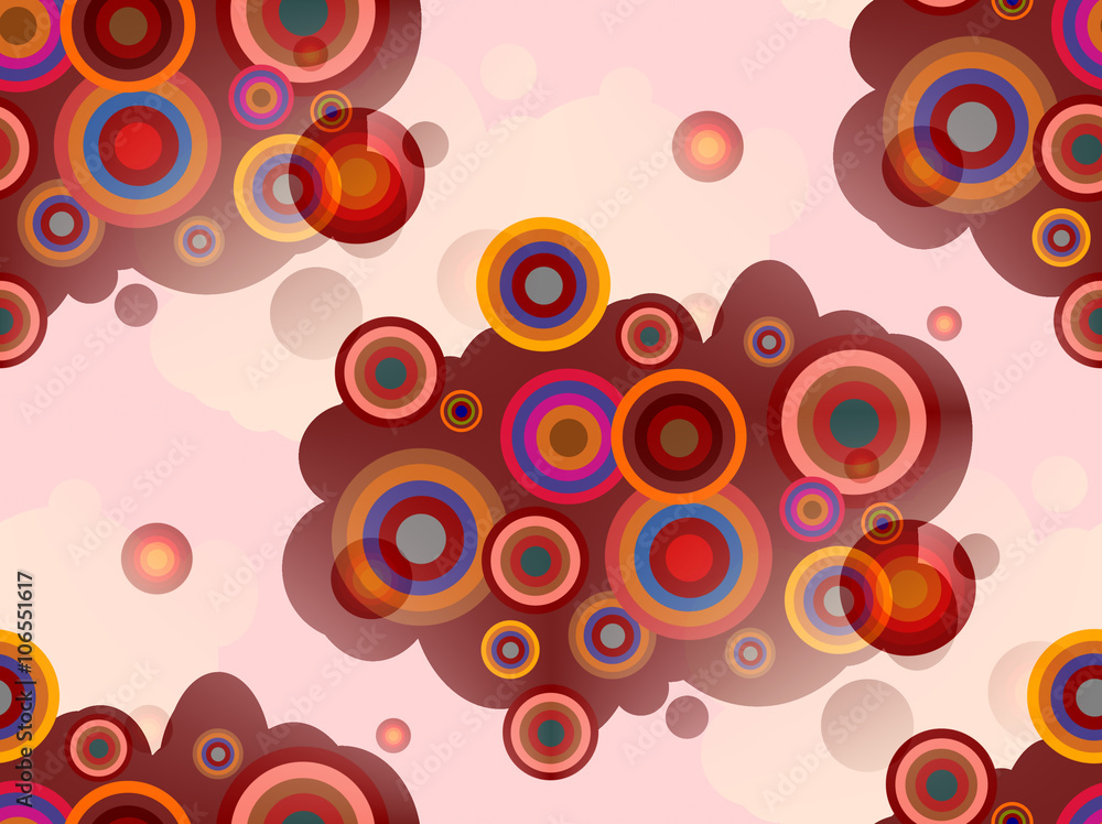 Abstract pattern seamless frame of trendy colored tile circles for wallpaper, paper,surface textures, fabric textile Abstract pattern seamless frame of trendy colored tile circles for wallpaper, paper,surface textures, fabric textile