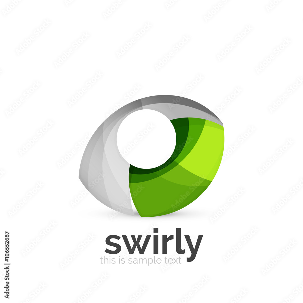 Abstract swirly round logo template Abstract swirly round logo template