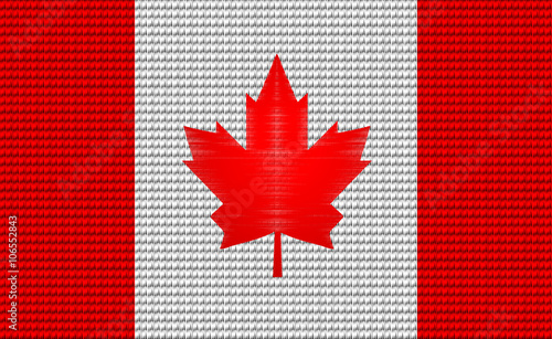 Canada flag embroidery design pattern