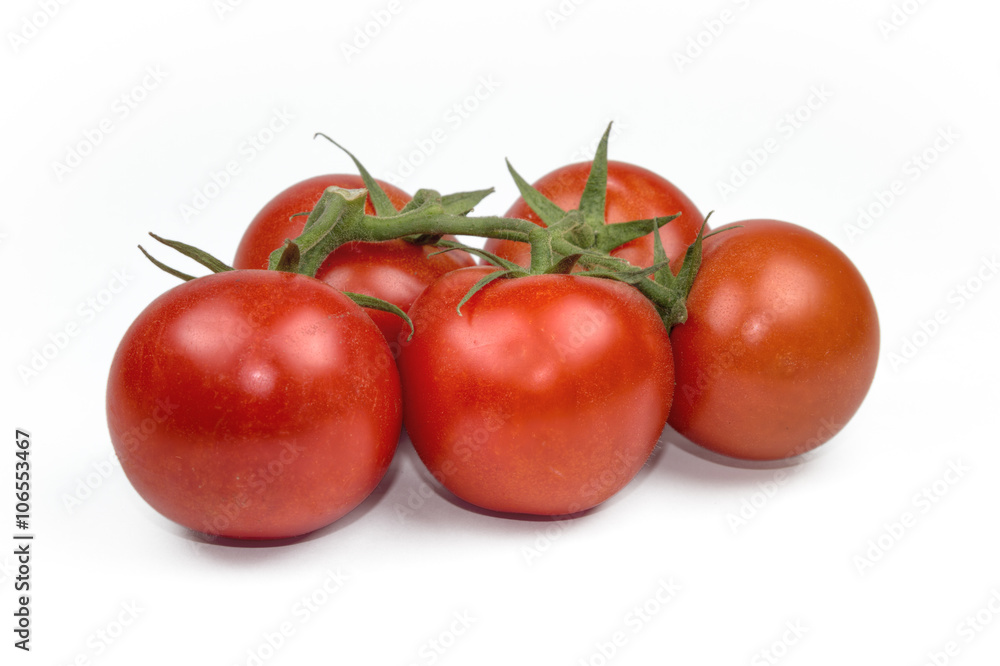 Red fresh tomatoes isolated on white background Red fresh tomatoes isolated on white background