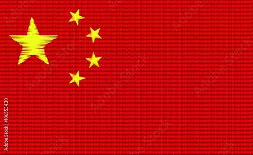 China flag embroidery design pattern