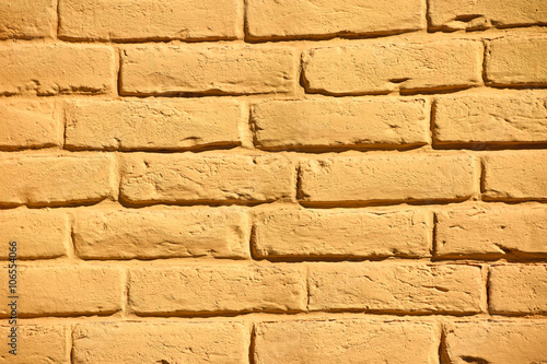 Yellow brick wall pattern