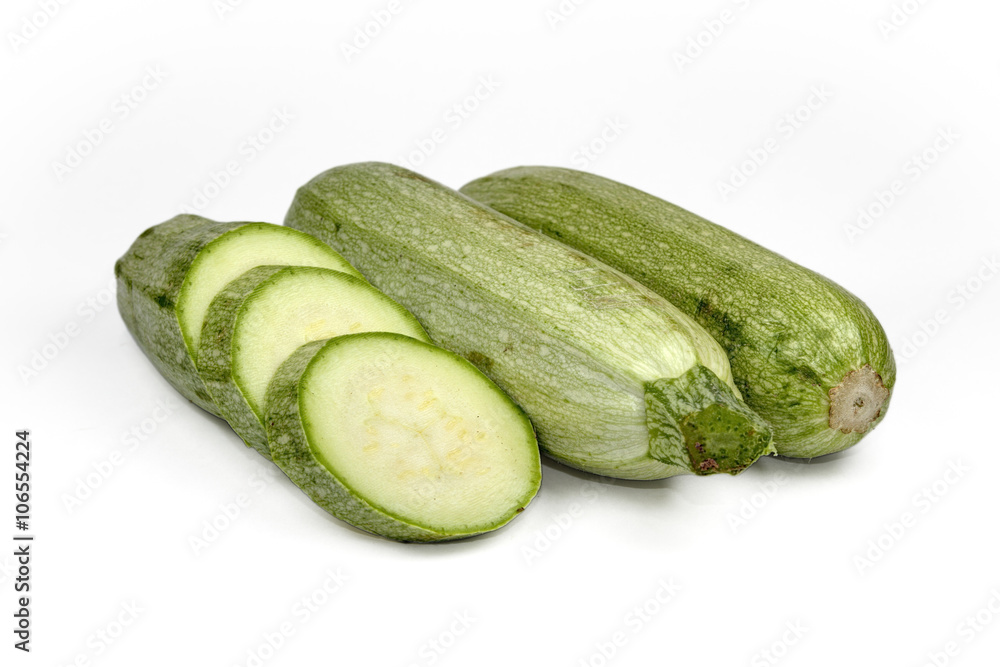 Fresh zucchini isolated on white Fresh zucchini isolated on white