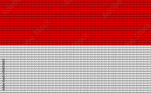 Indonesia flag embroidery design pattern